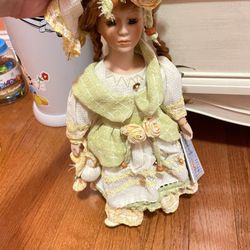 Samantha collectible porcelain doll