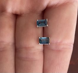 .925 Blue Topaz Earrings