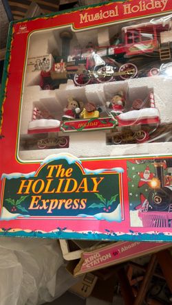 The Holiday Express Musical Christmas Train Set in box