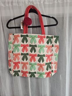 Christmas Bow Tote Bag