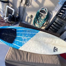 5’10” Jim Dunlap Custom ,fcs Fins And Track Pad