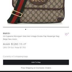 Gucci Nano Vintage Messenger Bag