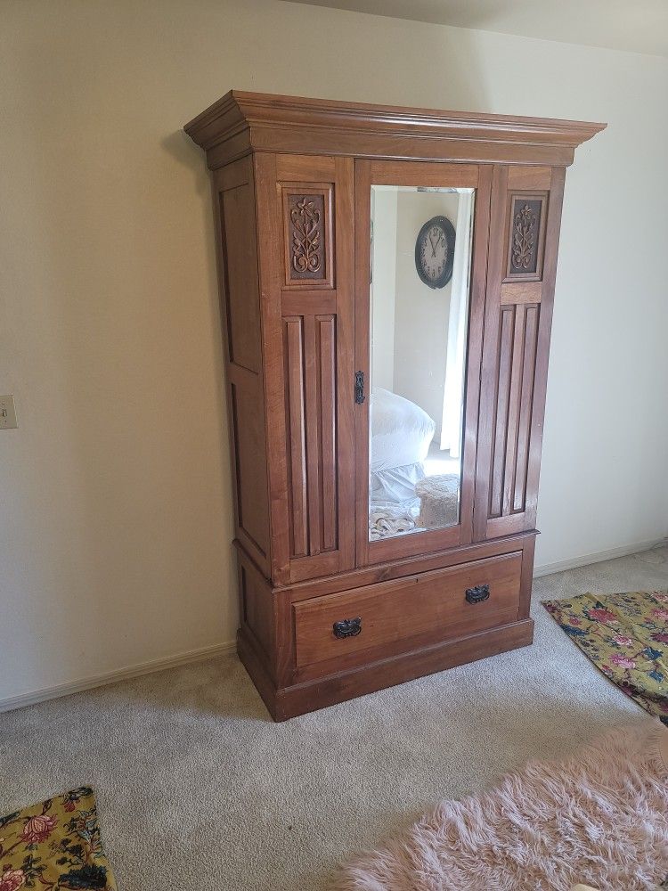 Antique Armoire -wardrobe -media Storage  $75