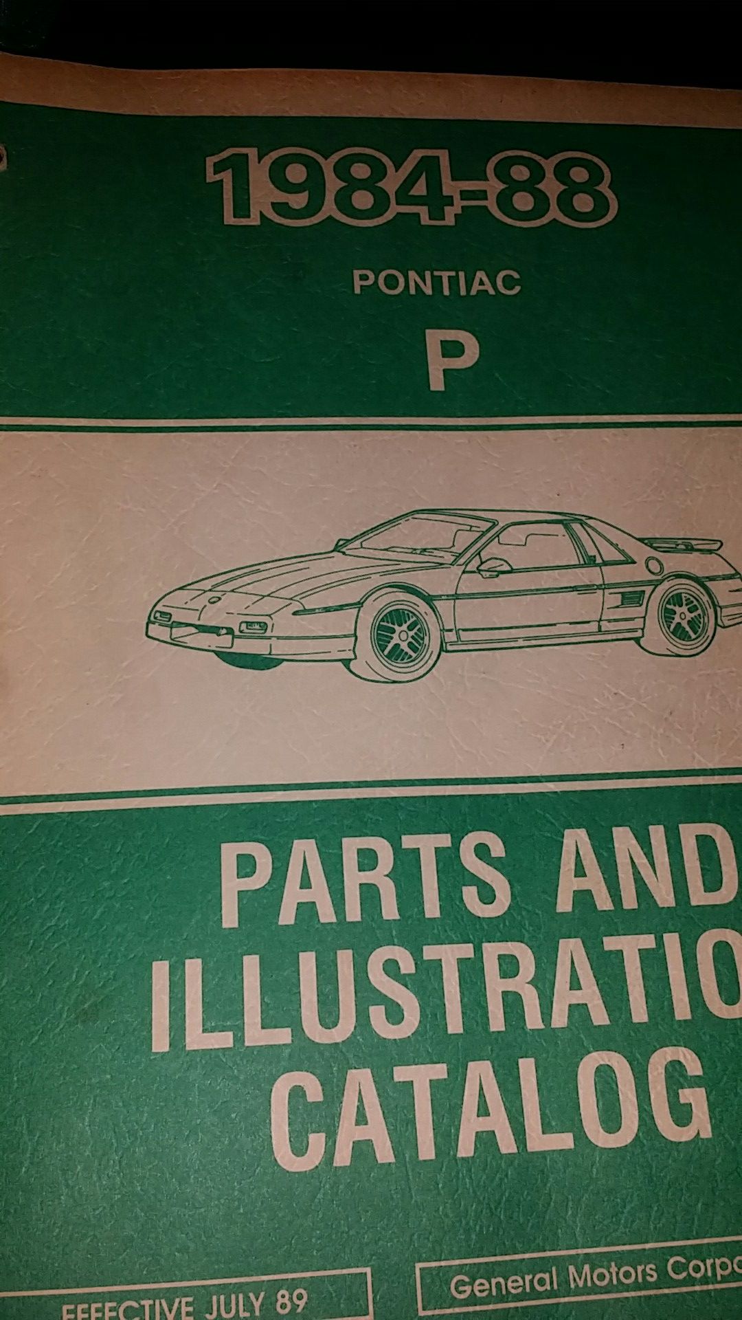 Pontiac Fiero parts catalog