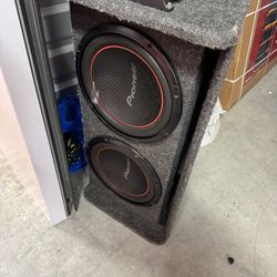 Studio Microphone,  12” Pioneer Car Speakers, Kenwood Amp