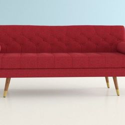 Modern Tufted Sofa Red NEW 