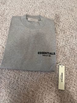 Essentials fear of god dark oatmeal t shirt