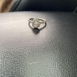 10kw Diamond Halo Engagement Ring & Band