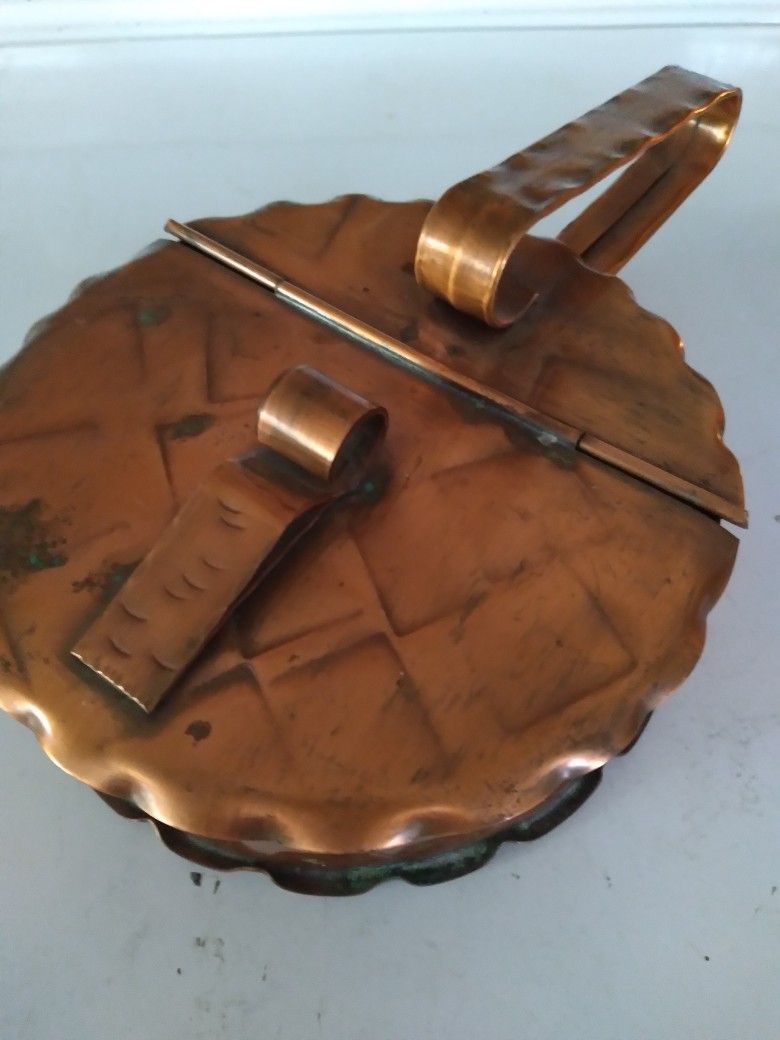 Antique Copper Hand Crafted Foot Warmer