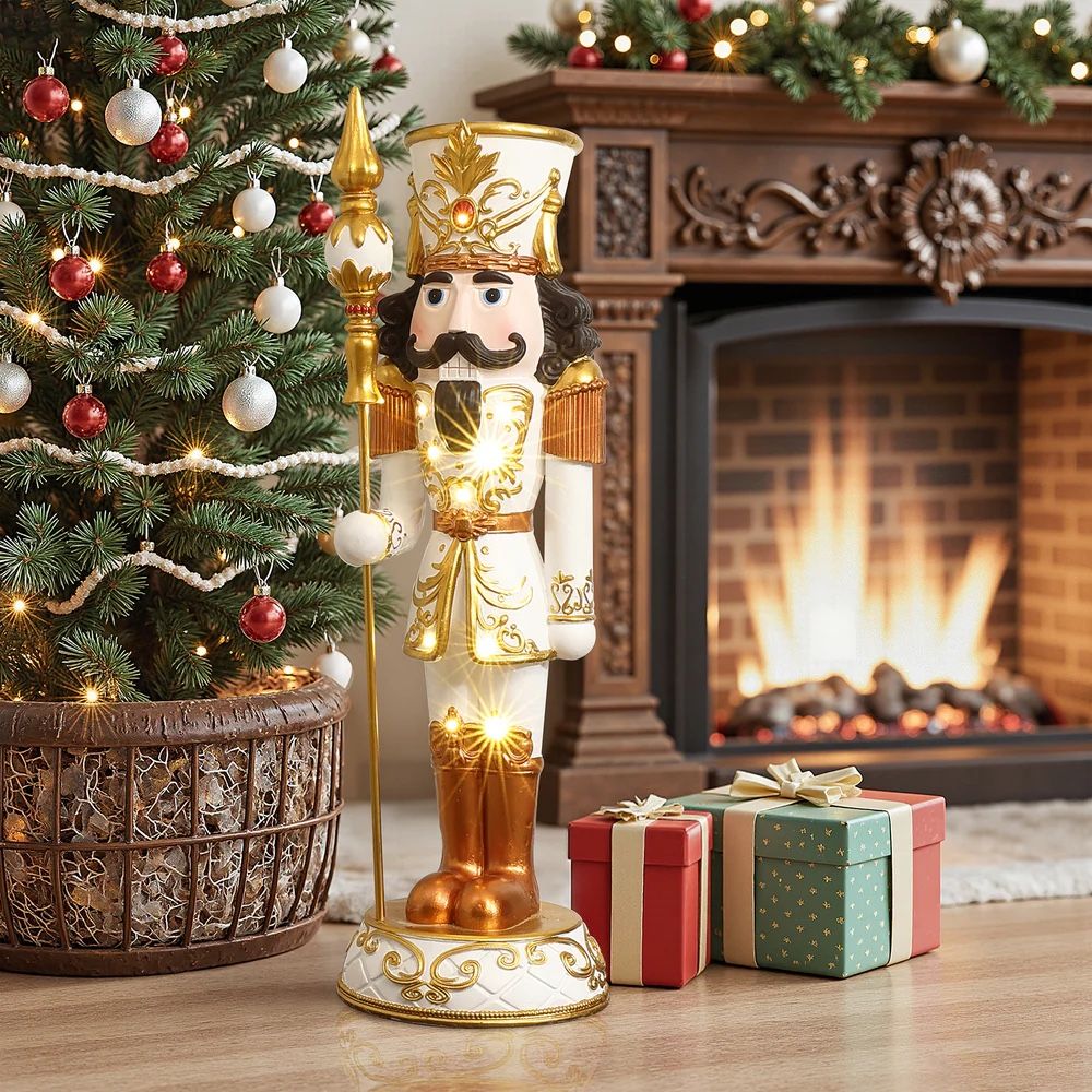 Christmas Soldier Nutcracker Holiday Decor with Wreath, 3FT ，HD2614-3FT