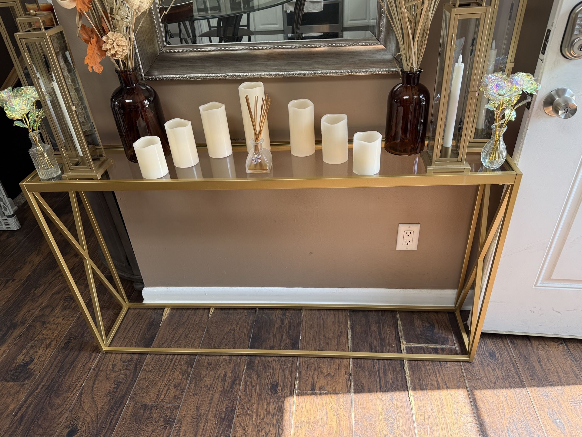 Gold Glass Table