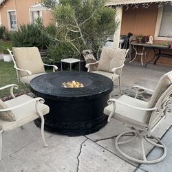 Fire Pit Patio Furniture 5p