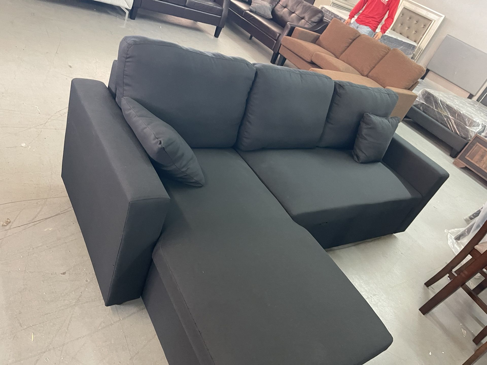 SOFA CAMA NEGRO / BLACK PULLOUT SOFA FUTON BED
