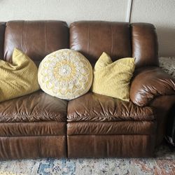 Faux Leather Love Seat