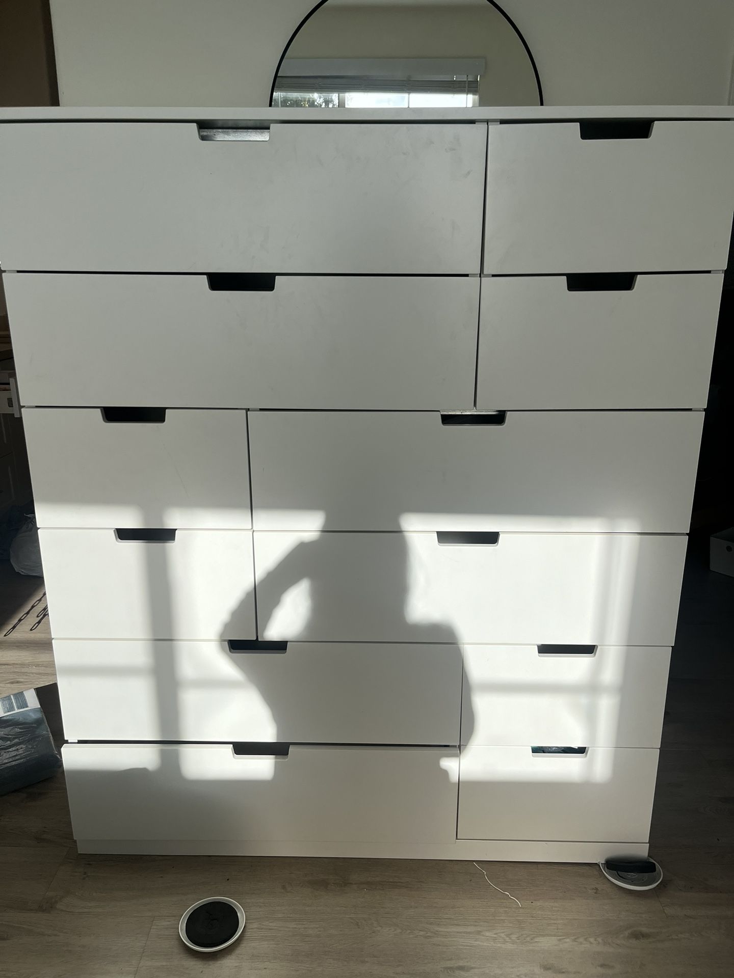 IKEA NORDLI Large Huge White Dresser Chest Of Drawers Modern