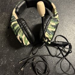 micrófono, auriculares de enchufe de 0.138 in compatibles con PS5, PS4, PlayStation 4/5, computadora, laptop, iPad, Surface Smartphone, color verde ca