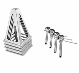 RV Stabilizer Jacks, 4 Pack Aluminum RV Leveling Jacks, RV Stack Jacks for RV Travel Trailer Camper, Single Screw Jack