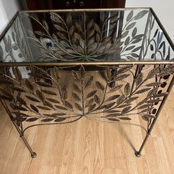 Metal Leaf Console Table