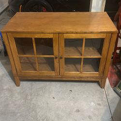 Solid Wood TV Stand / Media Cabinet – $25