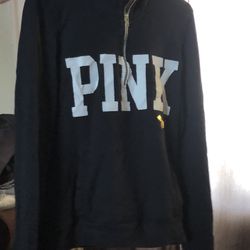 Love Pink Quarter Zip Sweatshirt 