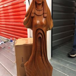 Hand Carved Wood Statue