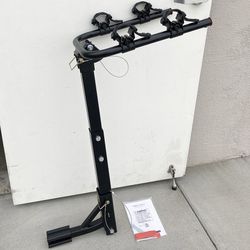 (New) $55 Tile Foldable 2-Bike Rack Mount Bicycle Carrier for 2” Hitch Trucks SUVs 70lbs Max 