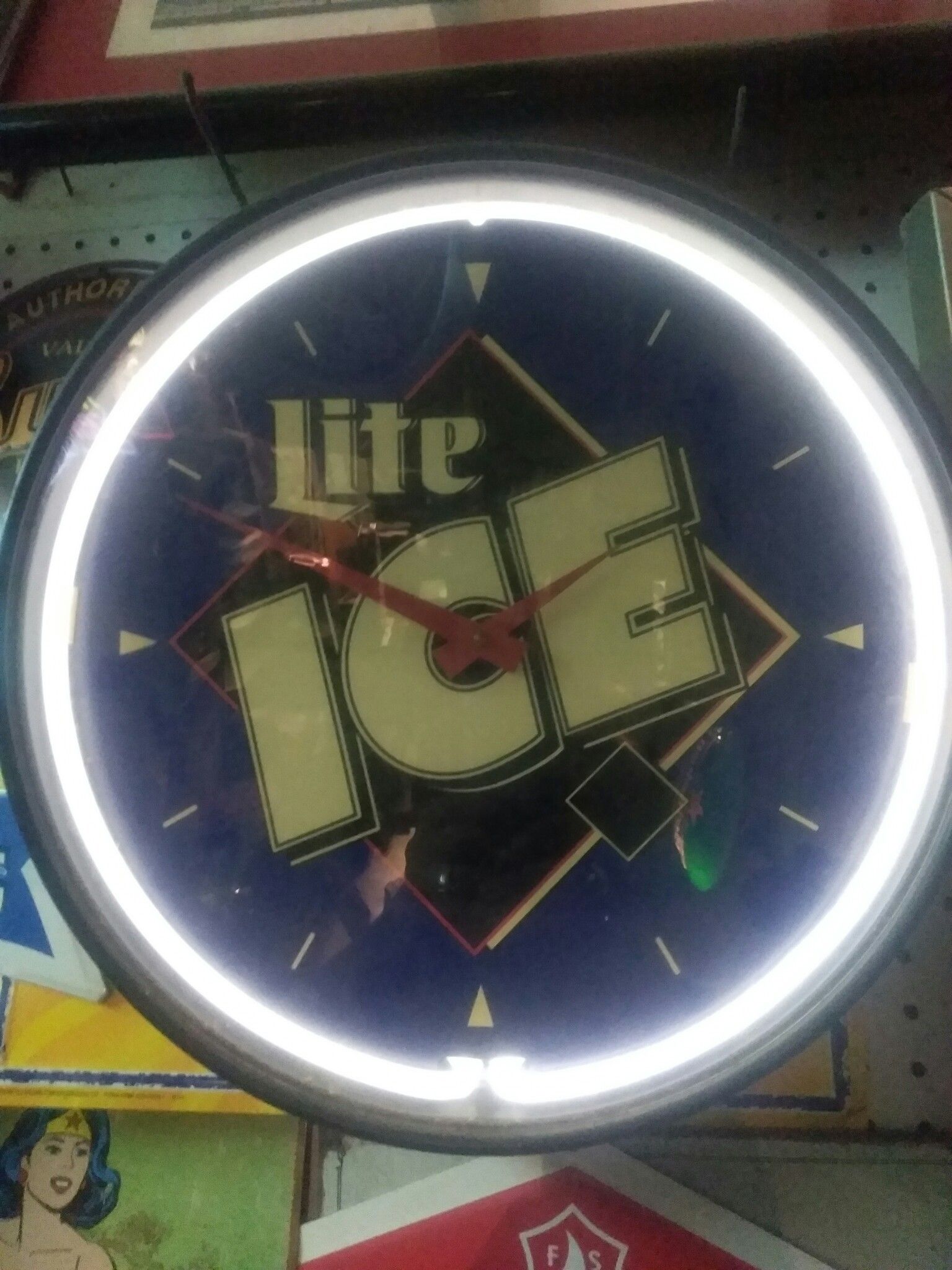 Lite ice neon clock