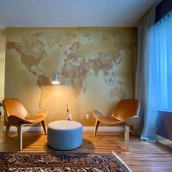 Old World Map Mural