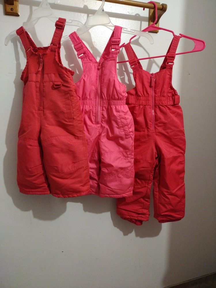 Pink Snow Bibs