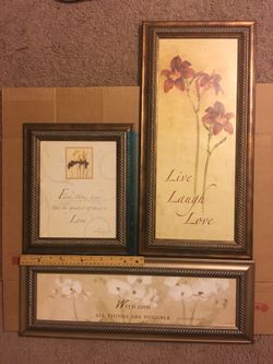 3 pcs Set of Blum Pictures ( rulers are there to gauge size of each pic )