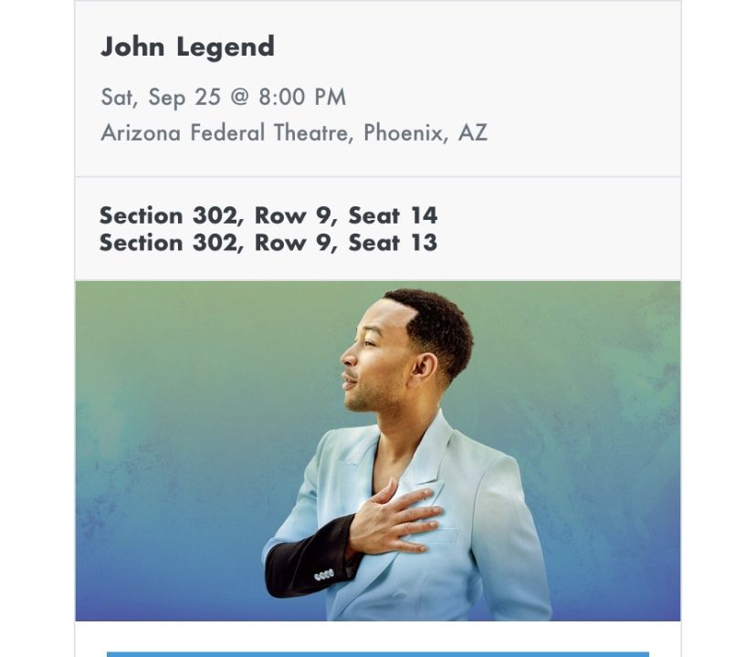 John Legend Tonight Saturday Sept 25