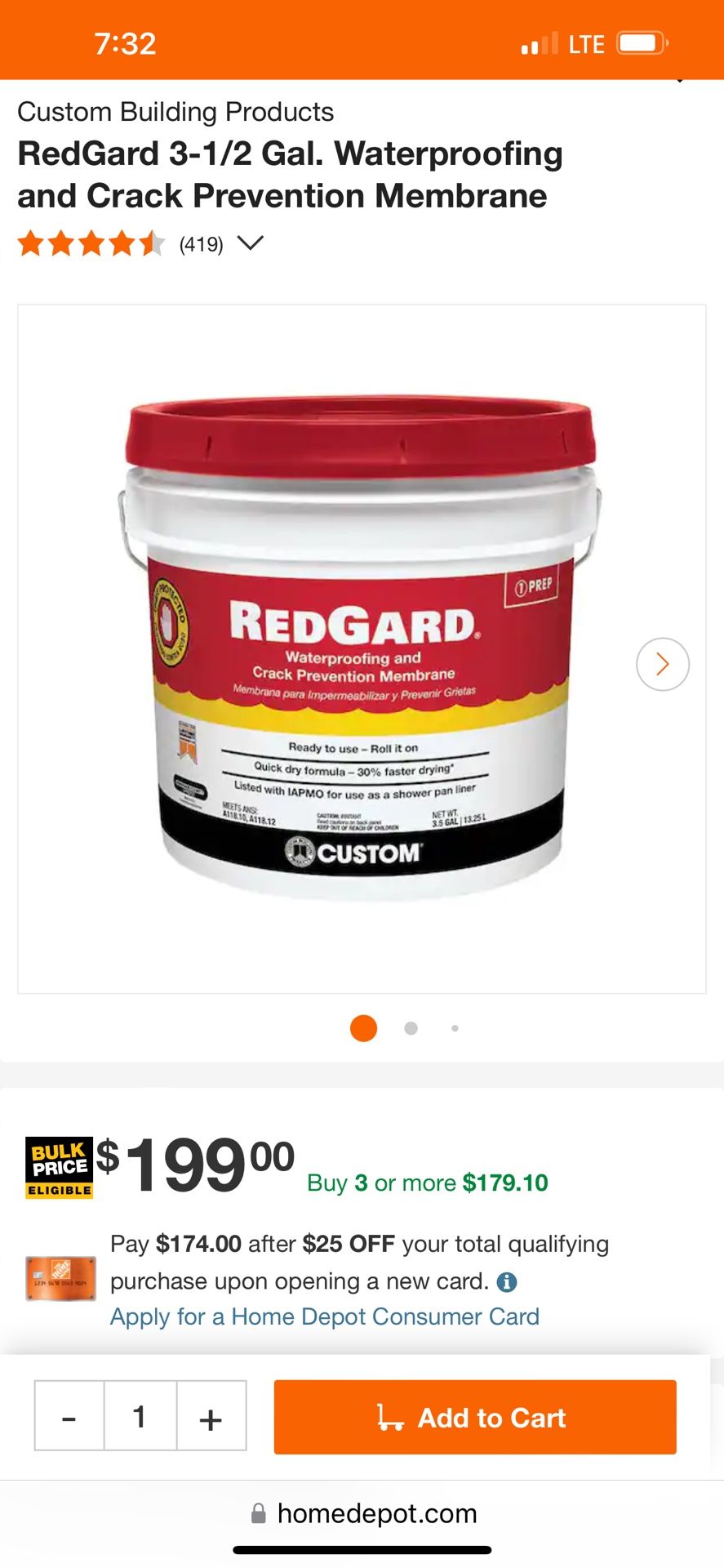 Red Gard 3.5 Gal. Waterproofing 