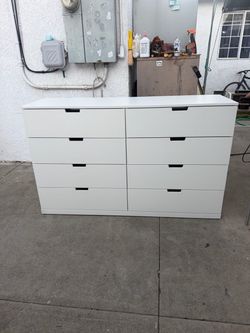 White 8-Drawer IKEA nordli Double Dresser ( delivery available  !