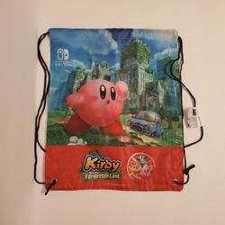 Kirby and the Forgotten Land Drawstring Bag Cinch Game Promo Nintendo Switch