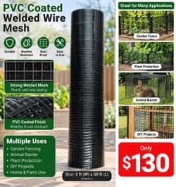 PVC Coated Welded Wire Mesh Roll – Heavy Duty Garden Fence