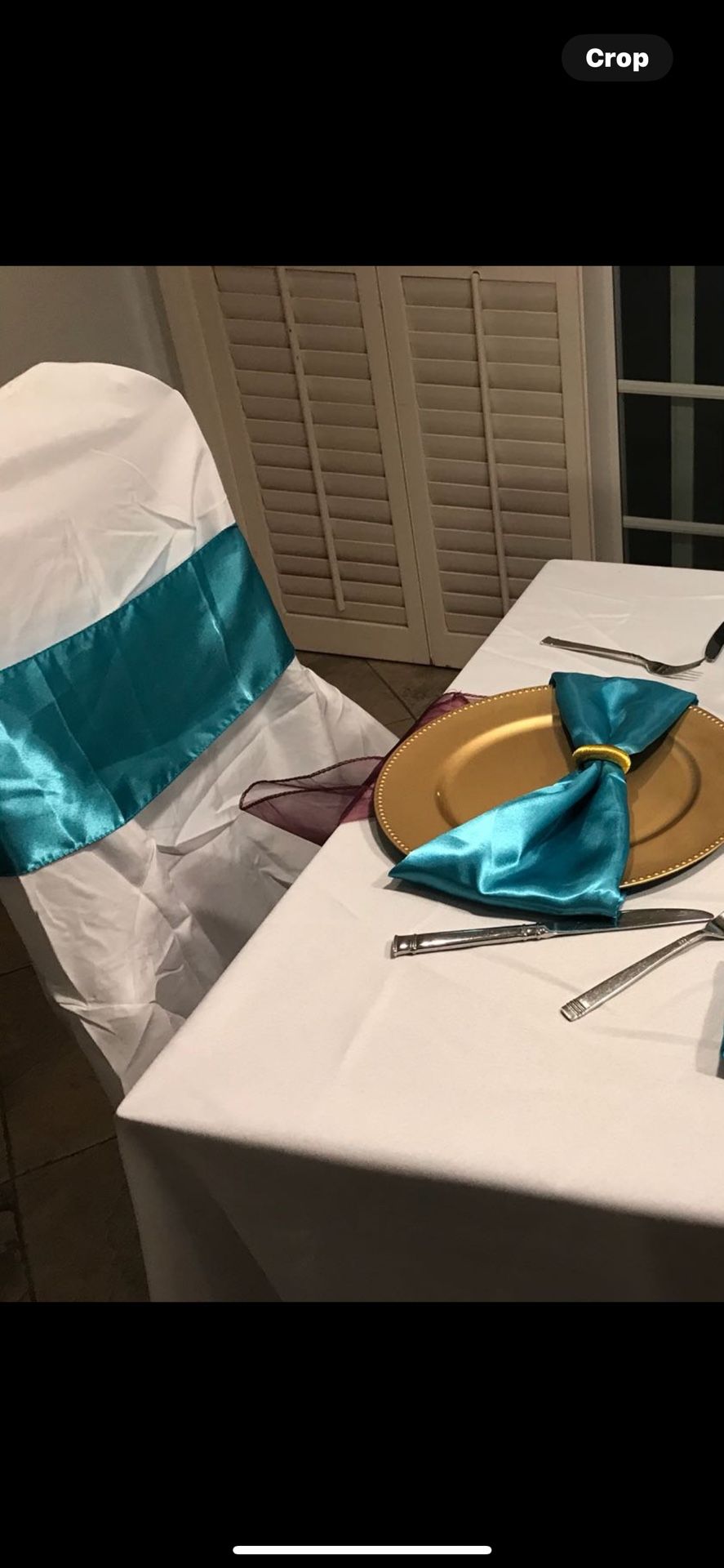 100 Satin Chair Sashes And 100 Dinner Napkins