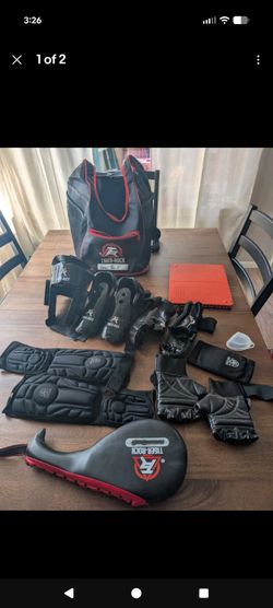 Tiger Rock Martial Arts Sparring Protective Gear Has Name On Some Pieces