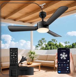 Ceiling Fans with Lights,36" Gazebo Fan Light,Plug in Ceiling Fan Light