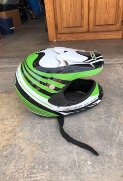 I have a kids dirt bike helmet it has some scratches but still in good condition