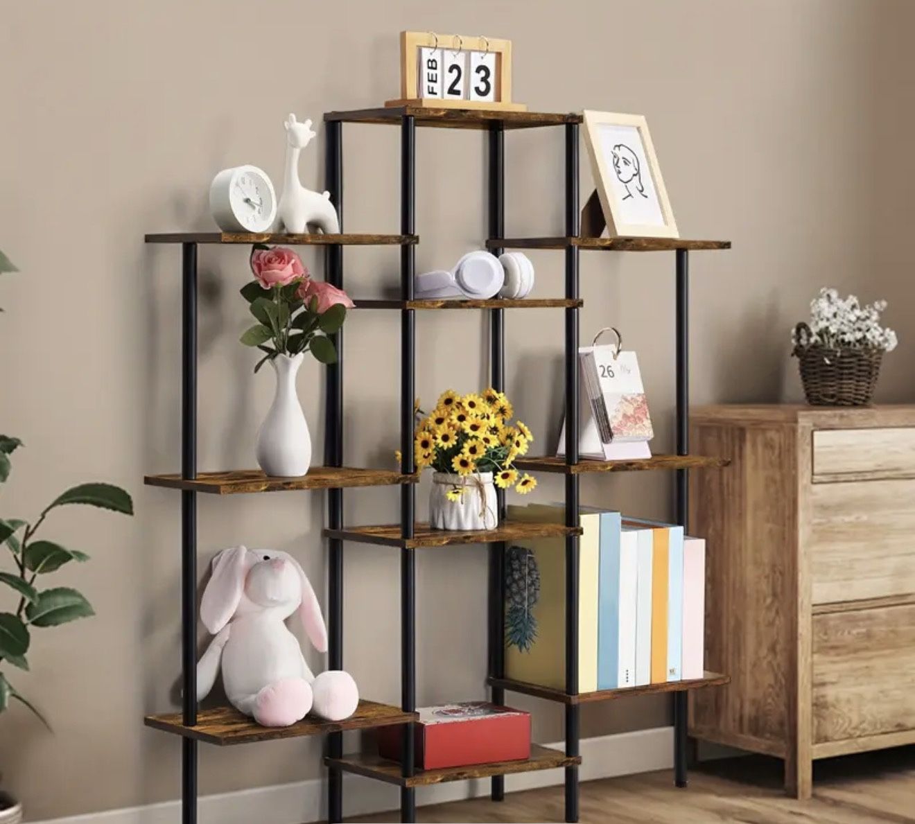 Wide Book Shelf Book Case for Books