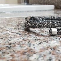 Swarovski® Multi-Colored Crystaldust Wrap Bangle Bracelet