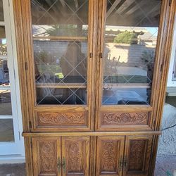 Oak China Cabinet 