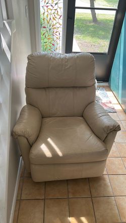 Leather rocking chair