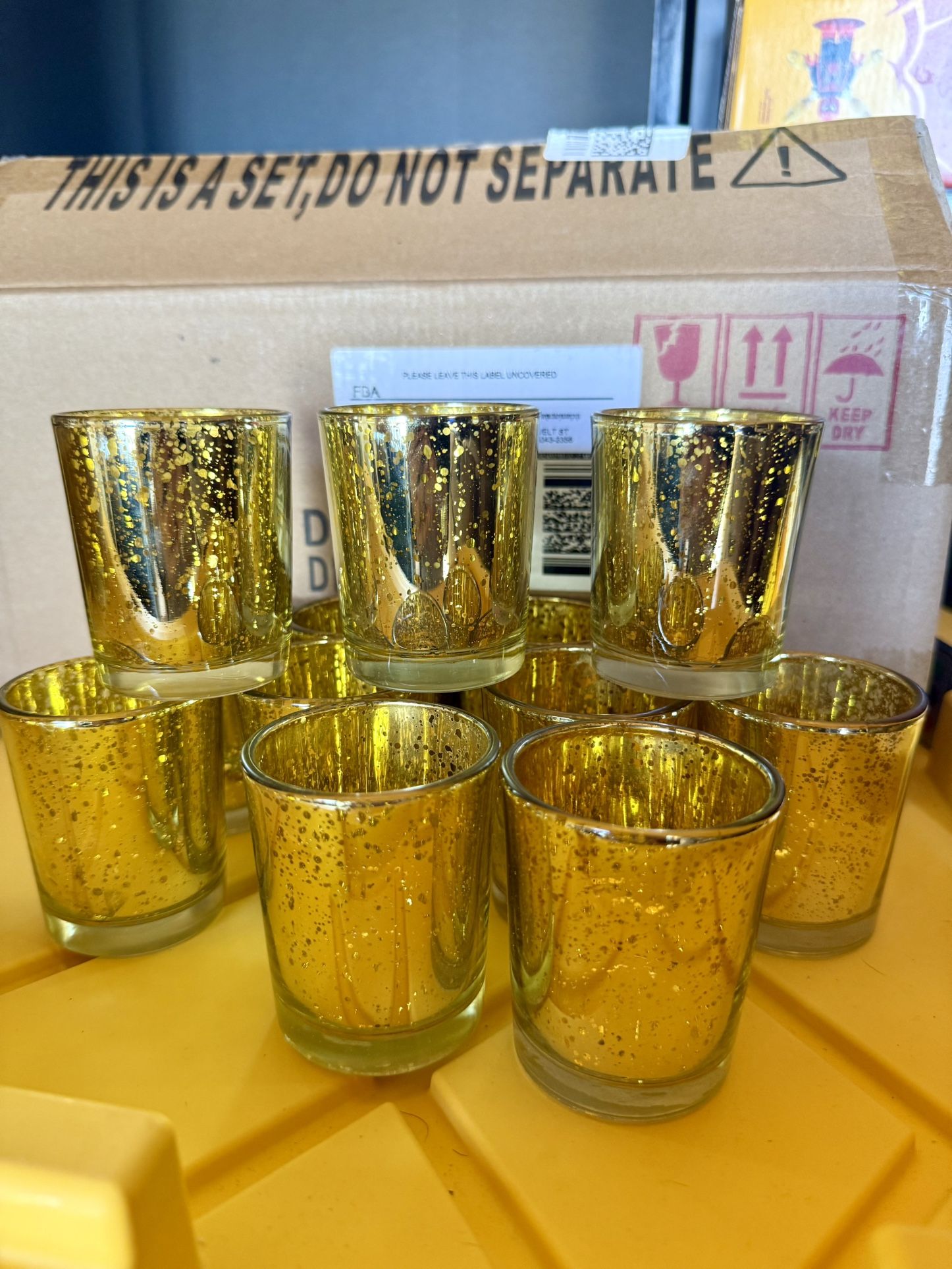 Gold Voltives Candle Holders