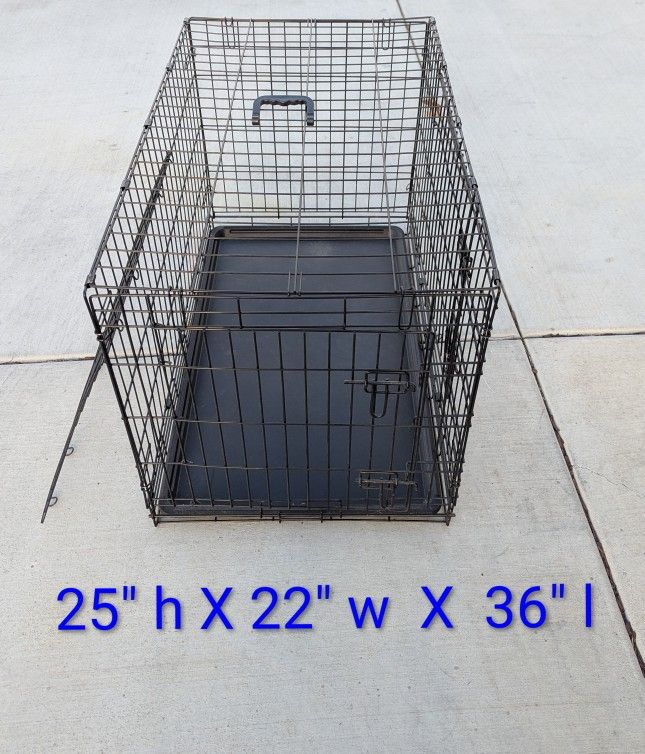 Portable Wire Dog Kennel 25" High X 22" Wide X 36" High