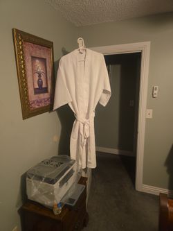 New His or Hers White Shower Robe.