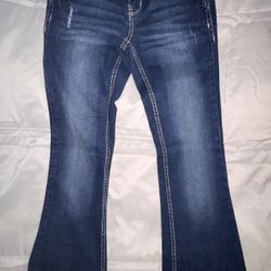 Dark Wash Blue Jeans (Juniors)