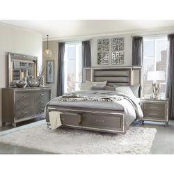 Bedroom set with lights