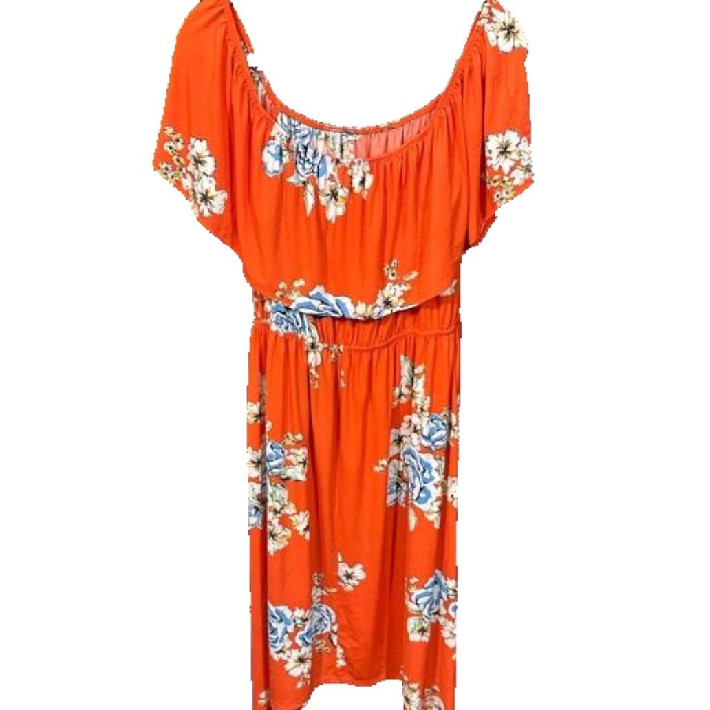 Du Jour Floral Off Shoulder Maxi Sundress L/XL