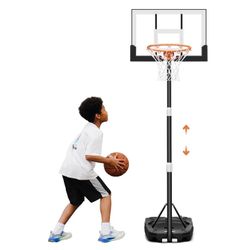 Basketball Hoop TB01 Adjustable 3.2 to 7.2Ft Height Indoor/Outdoor 28" Backboard